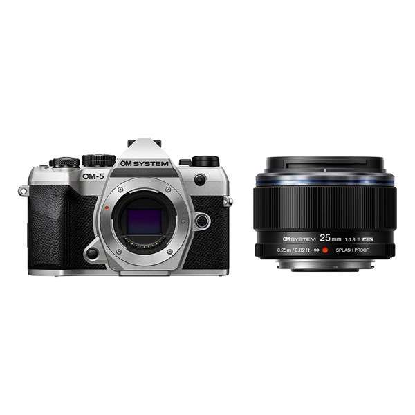 OM System OM-5 Mark II Silver with 25mm f/1.8 II Lens Kit