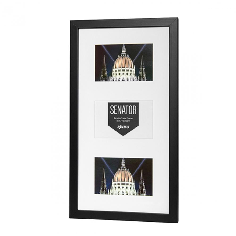 Kenro Senator Black Triple Frame with mat for 3 7x5