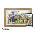 Inov8 10 Digital Photo Frame with Frameo White with Limed Oak Frame