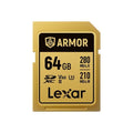 Lexar Professional GOLD 64GB ARMOR SDXC UHS-II V60 IP68 Steel