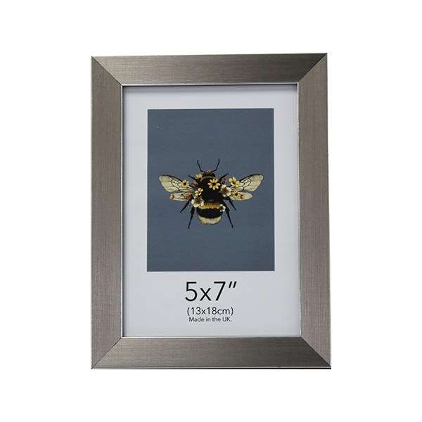 Brushed Silver Effect 5x7 Photo Frame