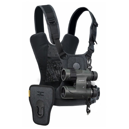 Cotton Carrier Camera Harness System G3 Charcoal Grey - 1 Camera and Binoculars
