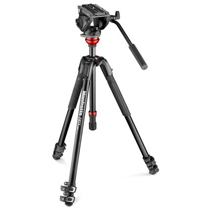 Manfrotto 190 X 3 Section Aluminium Tripod with 500 Fluid Head and Levelling Col