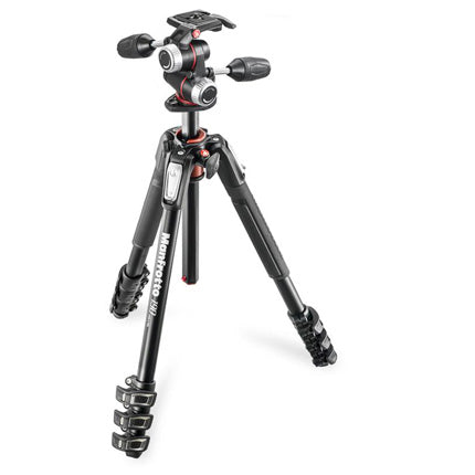Manfrotto MK190XPRO4-3W 190 XPRO 4 Section Aluminium Tripod with XPRO 3-Way Head