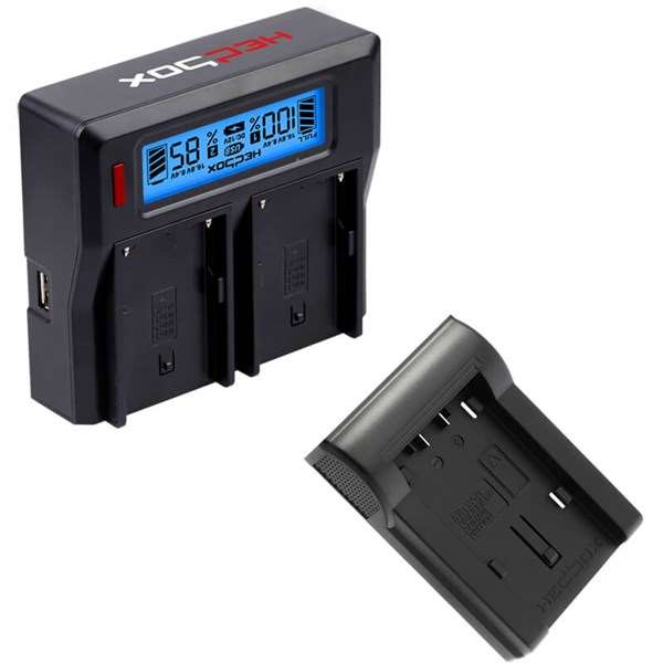 Hedbox RP-DC50 Charger Dual Battery Charger and DFZ100 Plate Kit