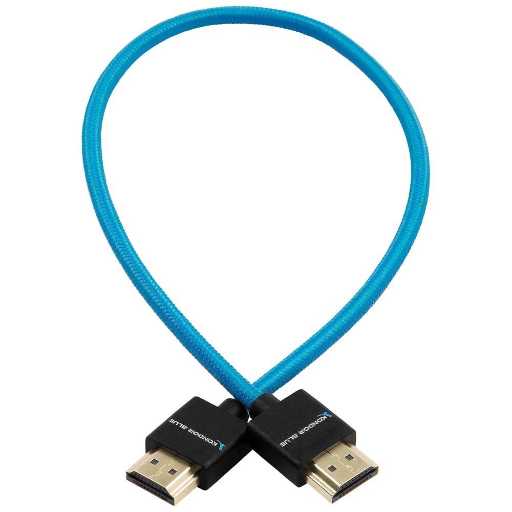 Kondor Blue HDMI To HDMI 14-Inch Cable For On-Camera Monitors Blue