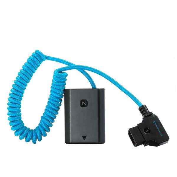 Kondor Blue D-Tap to Sony a7S III NP-FZ100 Dummy Battery Cable Blue