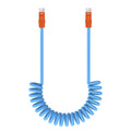 Newell USB-C - USB-C 100 W Cable 1.5m Silicone Spiral Blue-Orange
