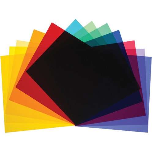 Broncolor colour filters for P65, P45, PAR and background reflector,set of 12 pieces