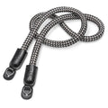 Leica Carrying Strap Flat Braided Rayon and Leather Cord Black White Open Box