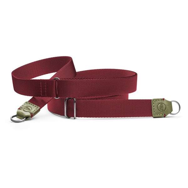 Leica Carrying Strap Fabric and Leather Olive and Burgundy