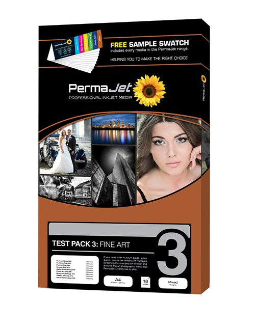 PermaJet Test Pack 3 - Fine Art A4 18 Sheets
